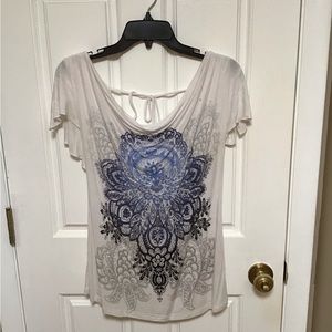 AB Studio Drape Neck Summer Top